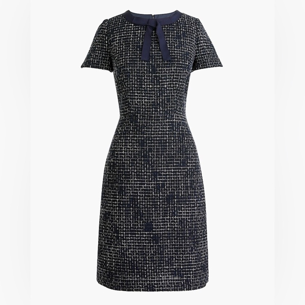 J.Crew Tweed Bow Tie Dress